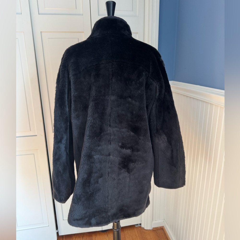 J. Crew Black Teddy Jacket - Picture 3 of 4
